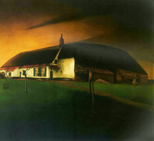 La Ferme en Flandre, vintage artwork by Valerius de Saedeleer, 12x8" (A4) Poster