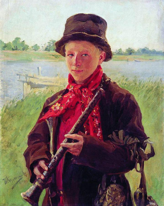 A Young Shepherd by Ivan Kulikov,16x12(A3) Poster