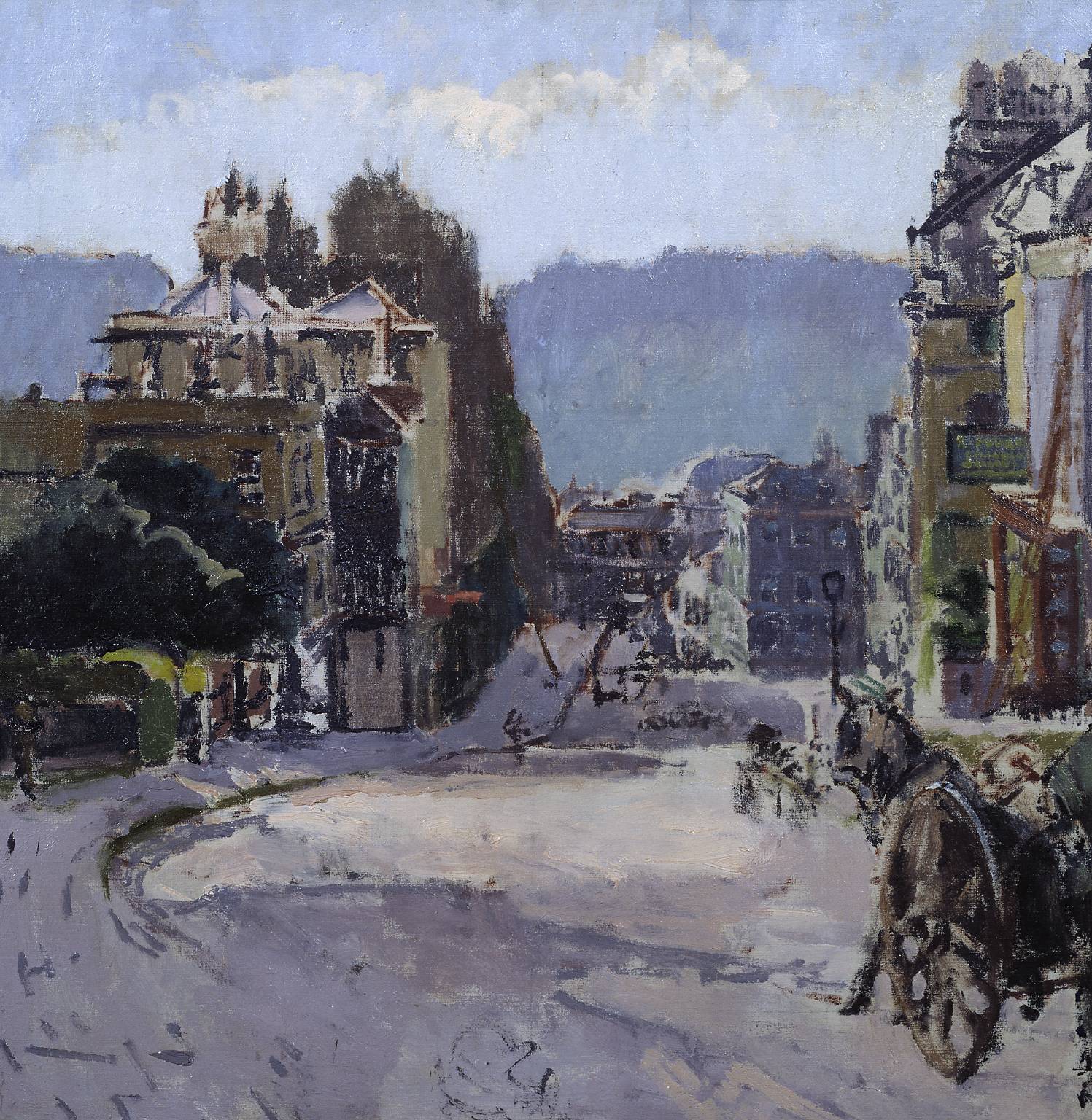 Belvedere, Bath, vintage artwork by Walter Richard Sickert, 12x8" (A4) Poster
