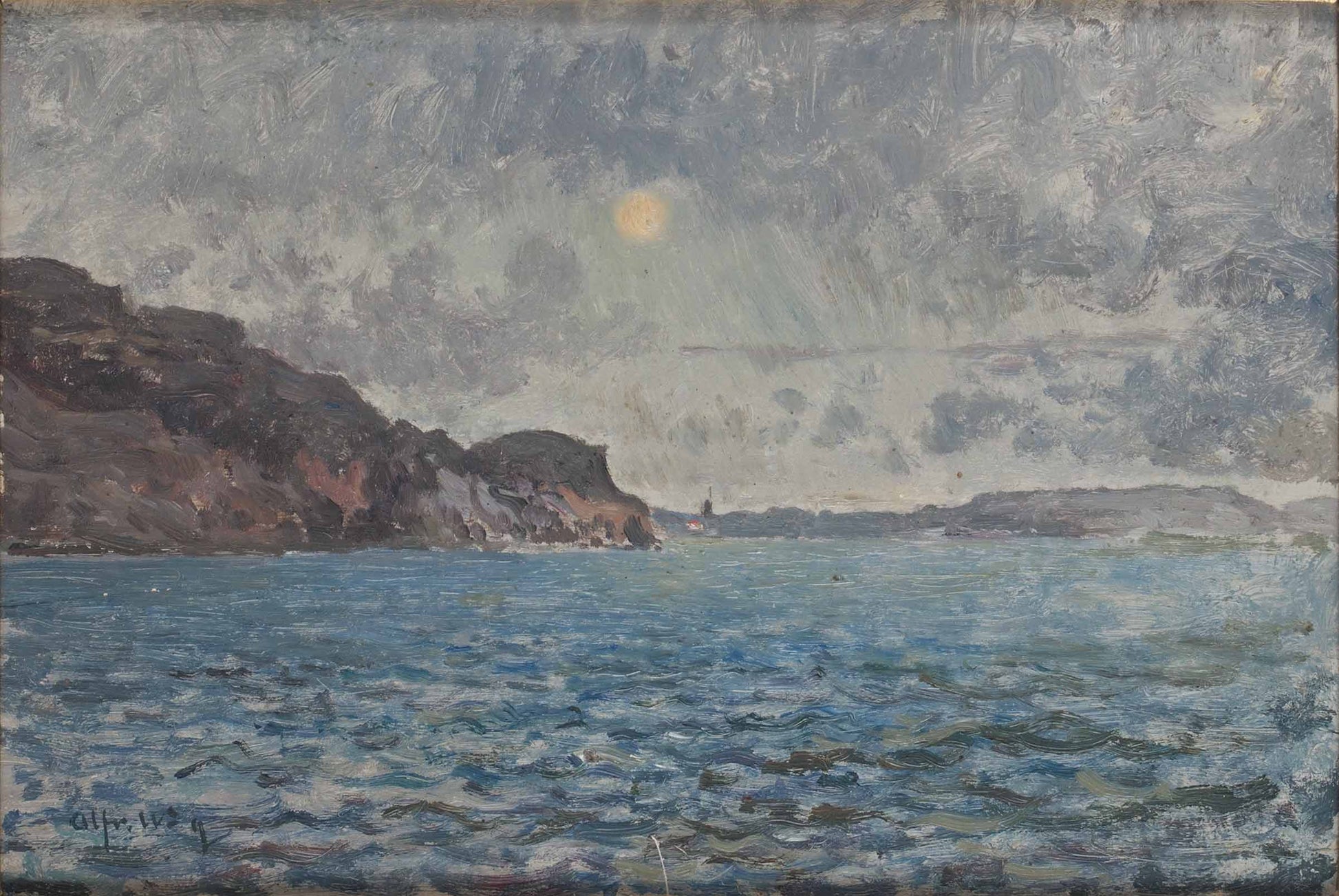 Stockholm Inlet, vintage artwork by Alfred Wahlberg, 12x8" (A4) Poster