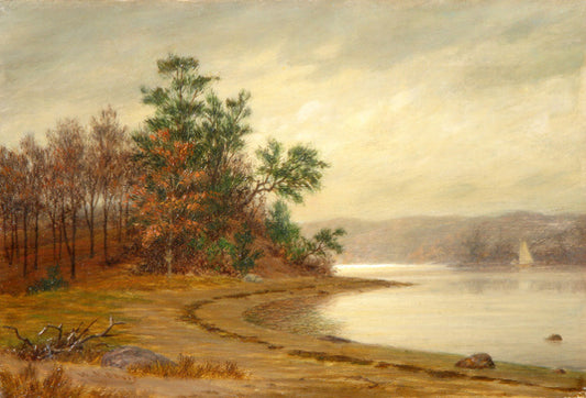 Tidal Inlet on Long Island Sound, vintage artwork by William Moore Davis, 12x8" (A4) Poster
