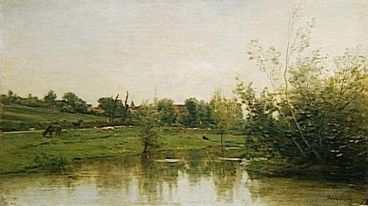 A Corner of Normandie, vintage artwork by Charles-François Daubigny, A3 (16x12") Poster Print