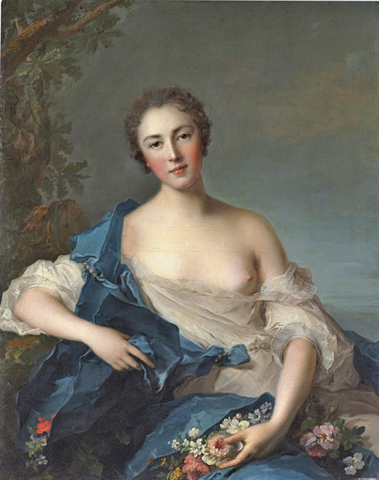 Pauline Felicite de Mailly-Nesle, Comtesse de Vintimille, vintage artwork by Jean-Marc Nattier, 12x8" (A4) Poster