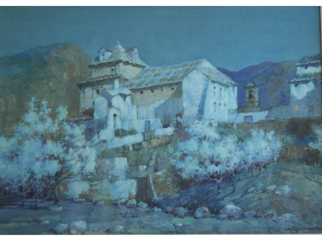 Moonlight, Antequera by Albert Moulton Foweraker,16x12(A3) Poster