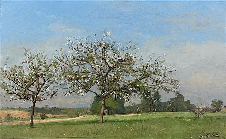 Spring at Grand-Breau, vintage artwork by Eugene Lavieille, A3 (16x12") Poster Print