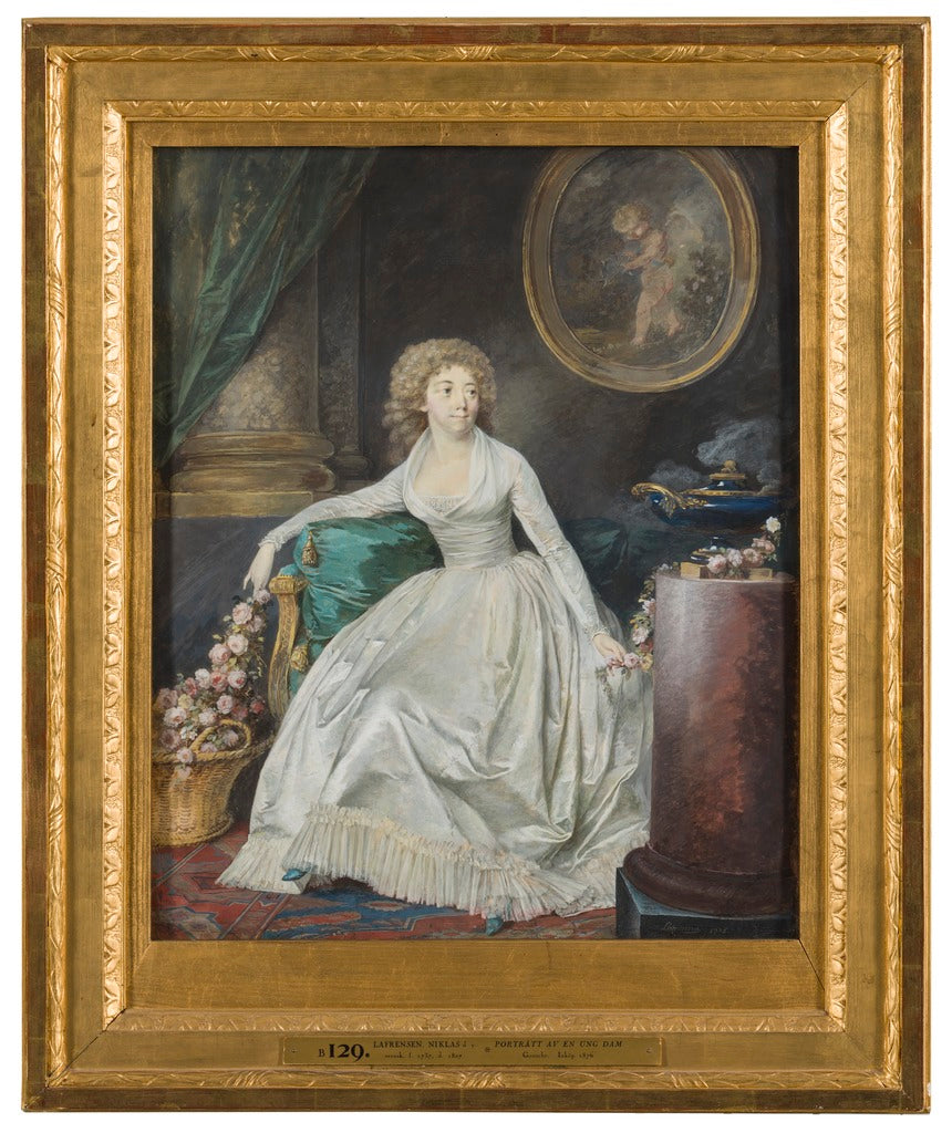 Mademoiselle Sofia Hagman, vintage artwork by Niklas Lafrensen (II), 12x8" (A4) Poster