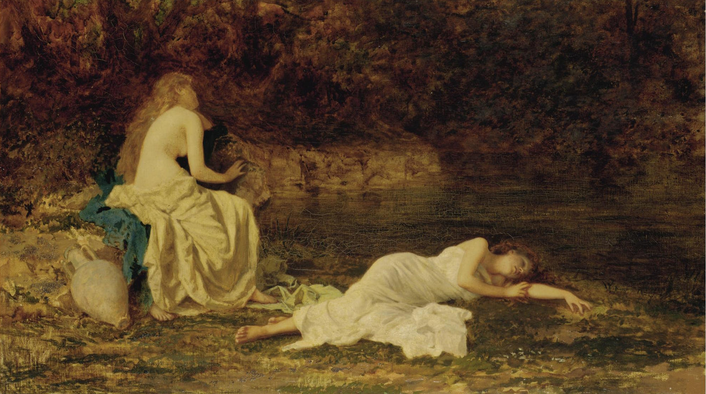 Dreaming, vintage artwork by Sophie Gengembre Anderson, 12x8" (A4) Poster