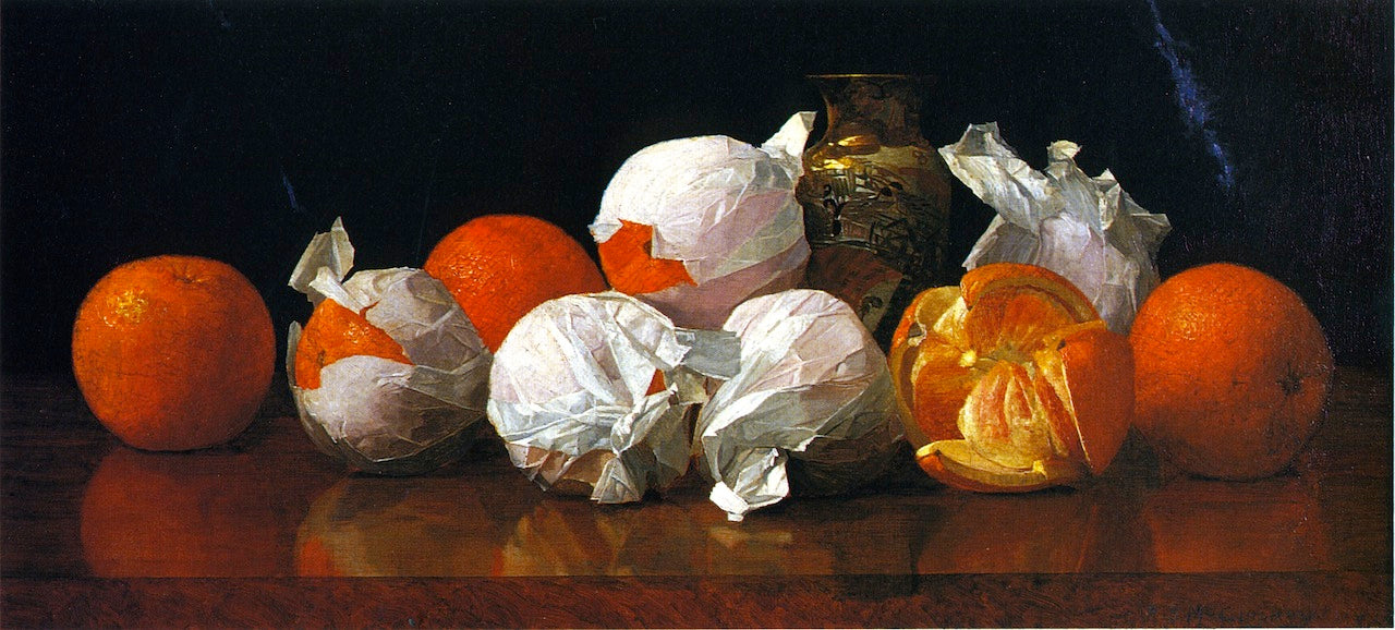Oranges with Vase by Alberta Binford McCloskey,A3(16x12")Poster