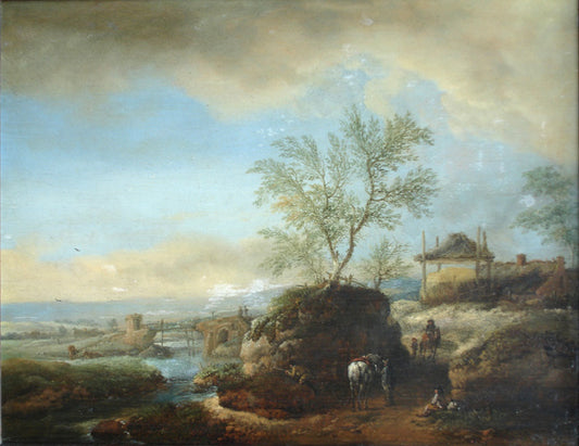 Landscape with a Duckhunter, vintage artwork by Philips Wouwerman, 12x8" (A4) Poster