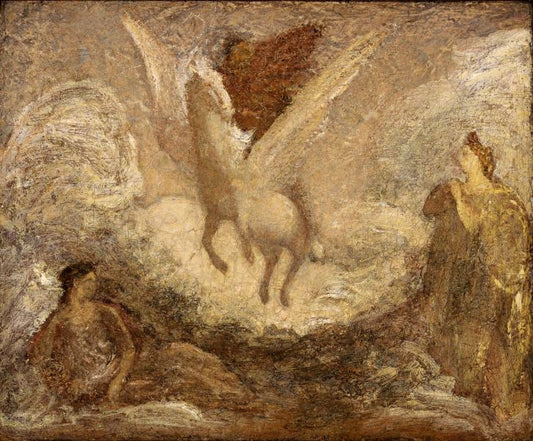 Pegasus Departing, vintage artwork by Albert Pinkham Ryder, 12x8" (A4) Poster