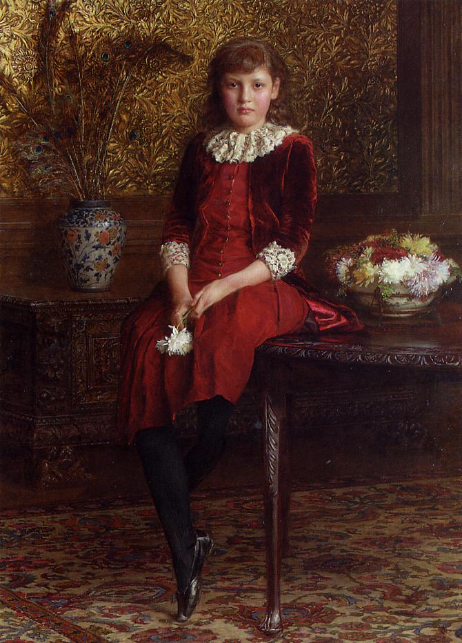 Mabel, Daughter of Charles Galloway, vintage artwork by Edward John Gregory, 12x8" (A4) Poster