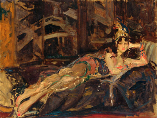 Ida Rubinstein as Zobeide in Scheharazade, vintage artwork by Jacques-Émile Blanche, 12x8" (A4) Poster