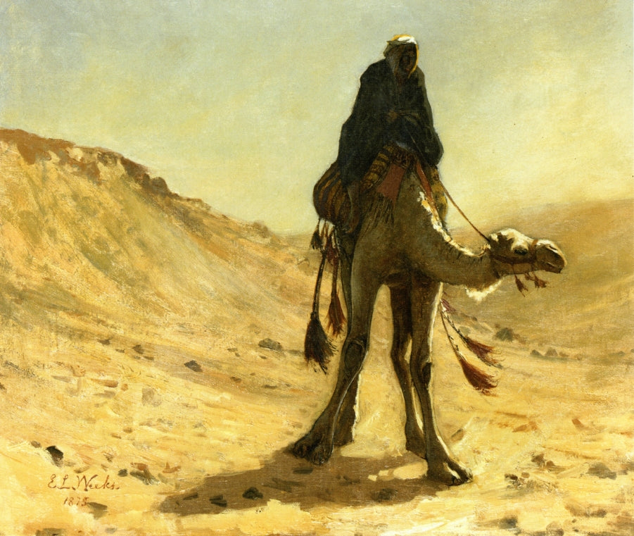 The Camel Rider, vintage artwork by Edwin Lord Weeks, 12x8" (A4) Poster