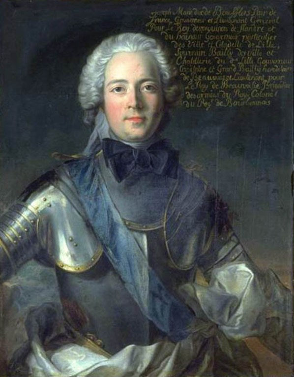 Portrait of the Duc de Boufflers, vintage artwork by Jean-Marc Nattier, 12x8" (A4) Poster