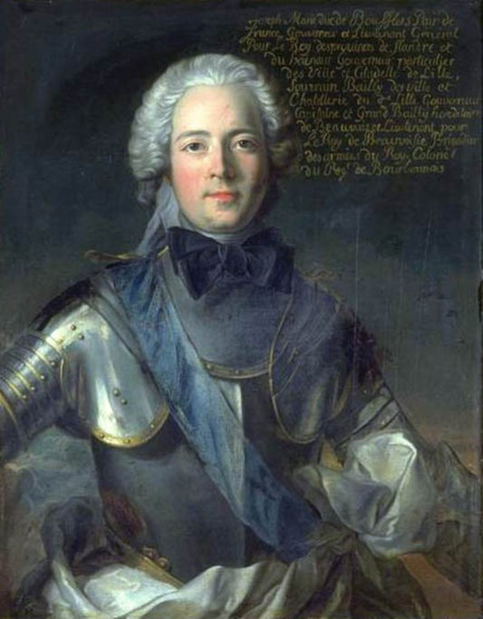 Portrait of the Duc de Boufflers, vintage artwork by Jean-Marc Nattier, 12x8" (A4) Poster
