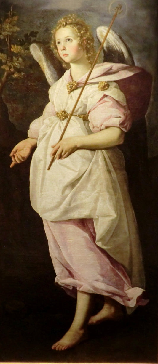 The Angel Gabriel, vintage artwork by Francisco de Zurbarán, 12x8" (A4) Poster