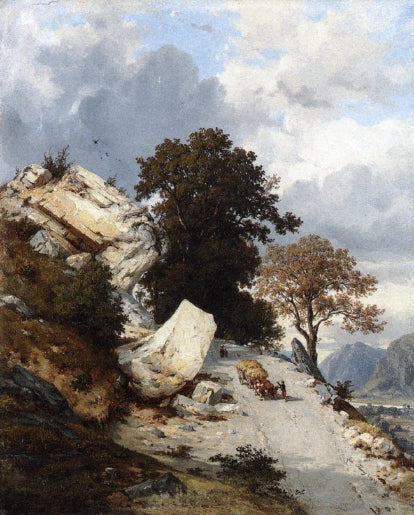 Returning from the Field, vintage artwork by Francois-Antoine-Leon Fleury, A3 (16x12") Poster Print
