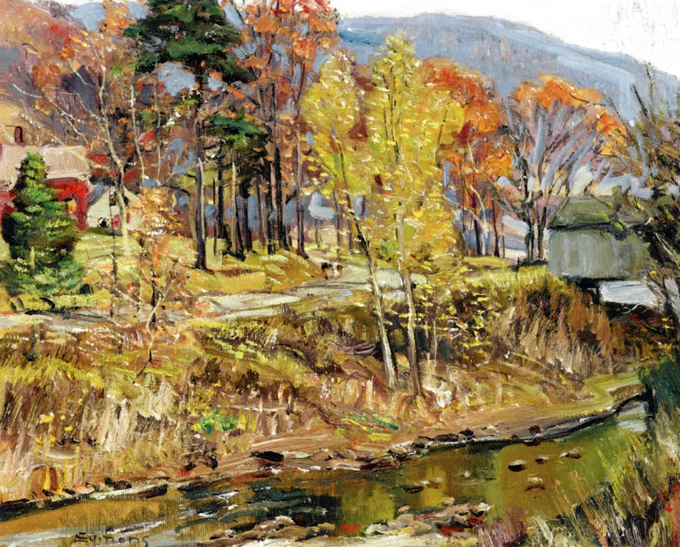 Autumn Scene with River by George Gardner Symons,A3(16x12")Poster