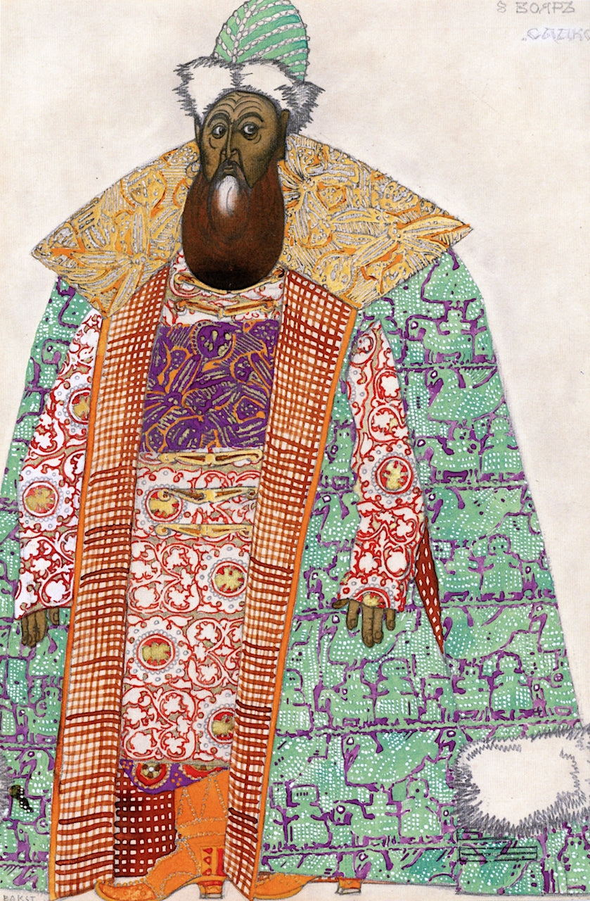 Costume design for 'Sadko': Boyar by Leon Bakst,A3(16x12")Poster