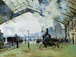 Arrival of the Normandy Train, Gare Saint-Lazare, vintage artwork by Claude Monet, 12x8" (A4) Poster