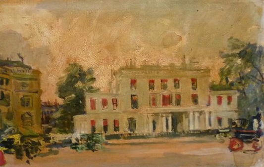 London:  Third View of Belgrave Square, vintage artwork by Jacques-Émile Blanche, 12x8" (A4) Poster