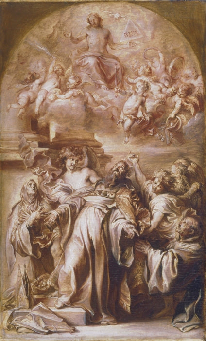 The Ecstasy of Saint Augustine, vintage artwork by Anthony van Dyck, 12x8" (A4) Poster