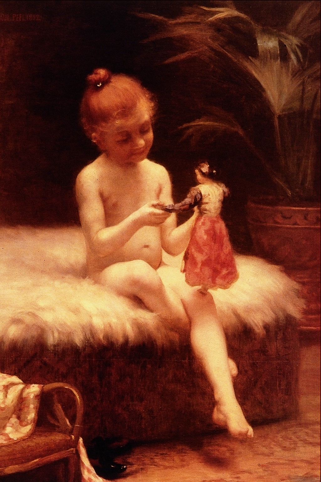 Waiting for the Bath by Paul Peel,A3(16x12")Poster