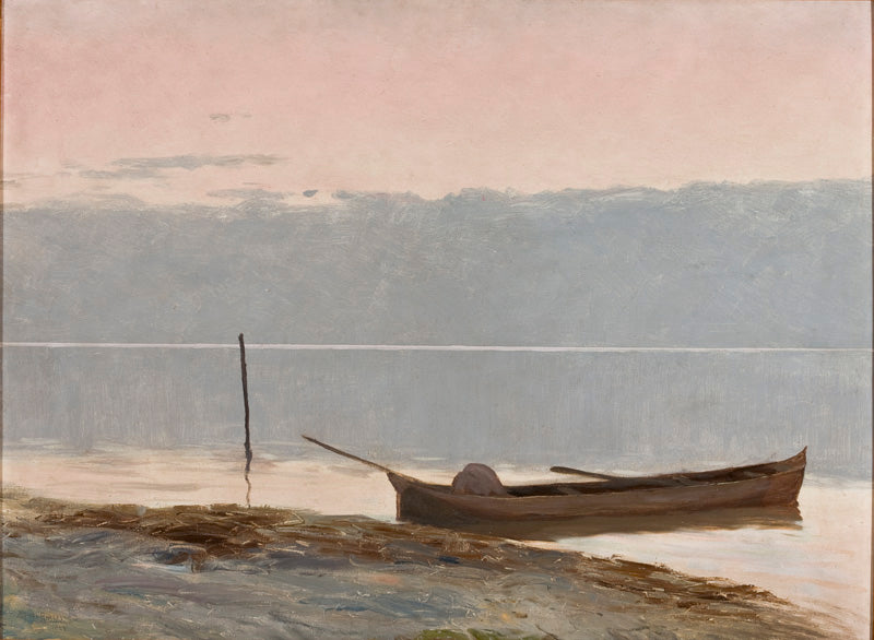 Landscape with a Canoe by Alfredo Andersen,A3(16x12")Poster