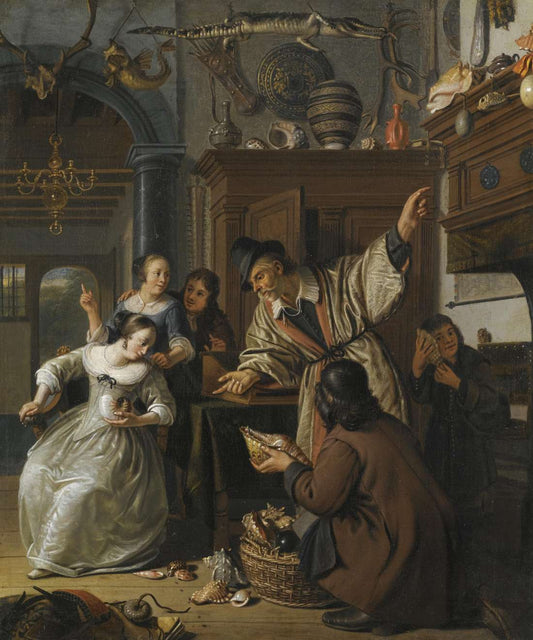 The Curiosity Seller, vintage artwork by Cornelis de Man, 12x8" (A4) Poster