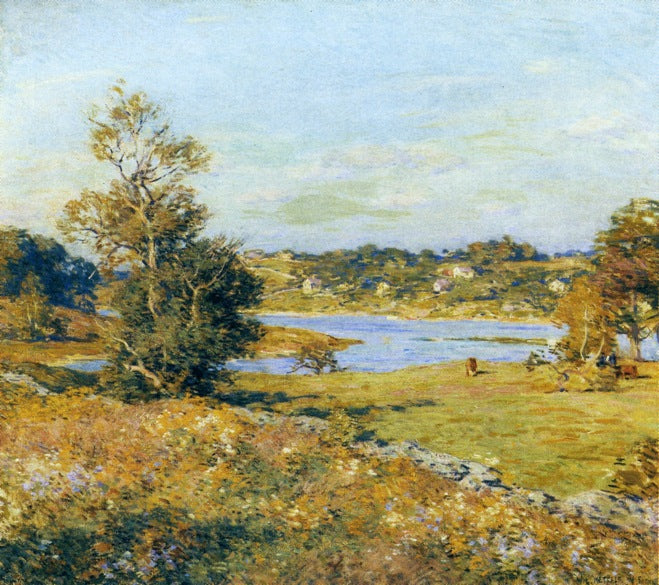 The Breath of Autumn (Waterford, Connecticut), vintage artwork by Willard Leroy Metcalf, 12x8" (A4) Poster