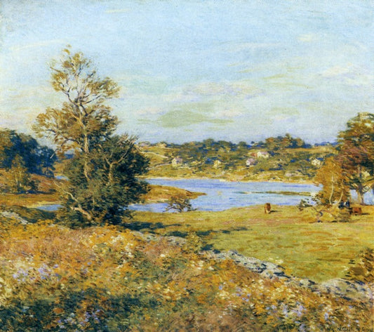 The Breath of Autumn (Waterford, Connecticut), vintage artwork by Willard Leroy Metcalf, 12x8" (A4) Poster