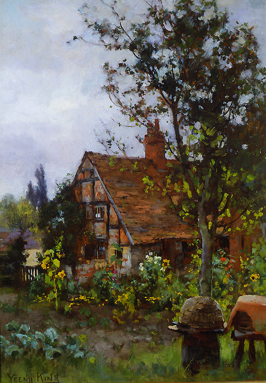 A Summer Garden, vintage artwork by Henry John Yeend King, 12x8" (A4) Poster