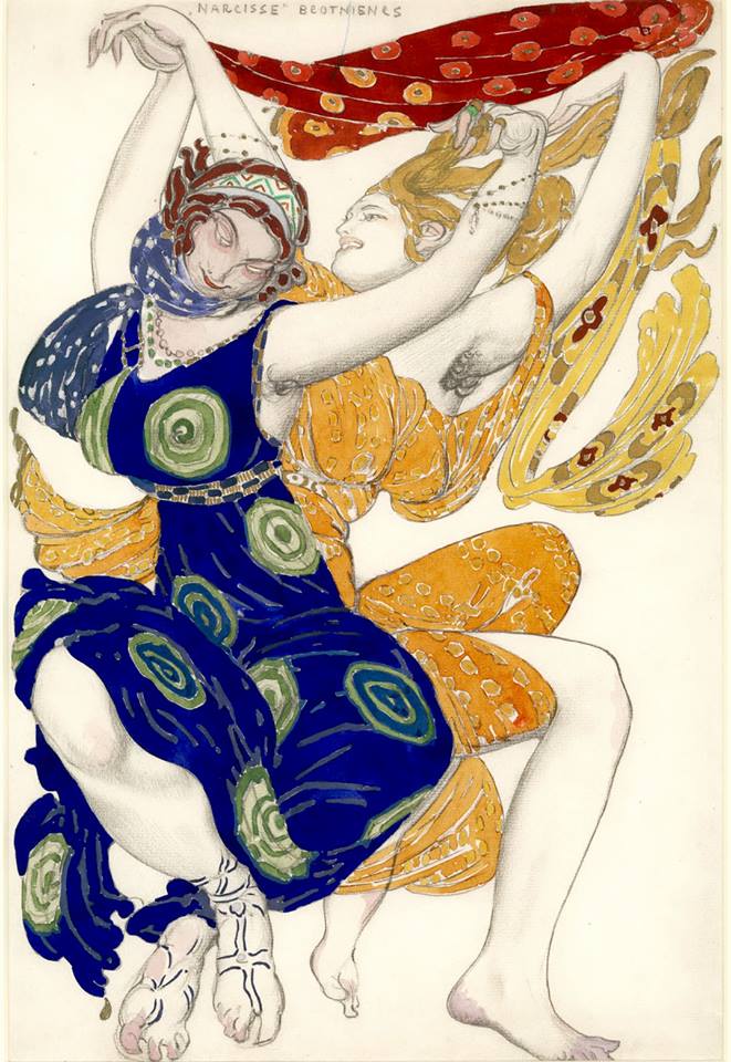 me designs for Alexander Tcherepnin's Narcisse by Leon Bakst,A3(16x12")Poster