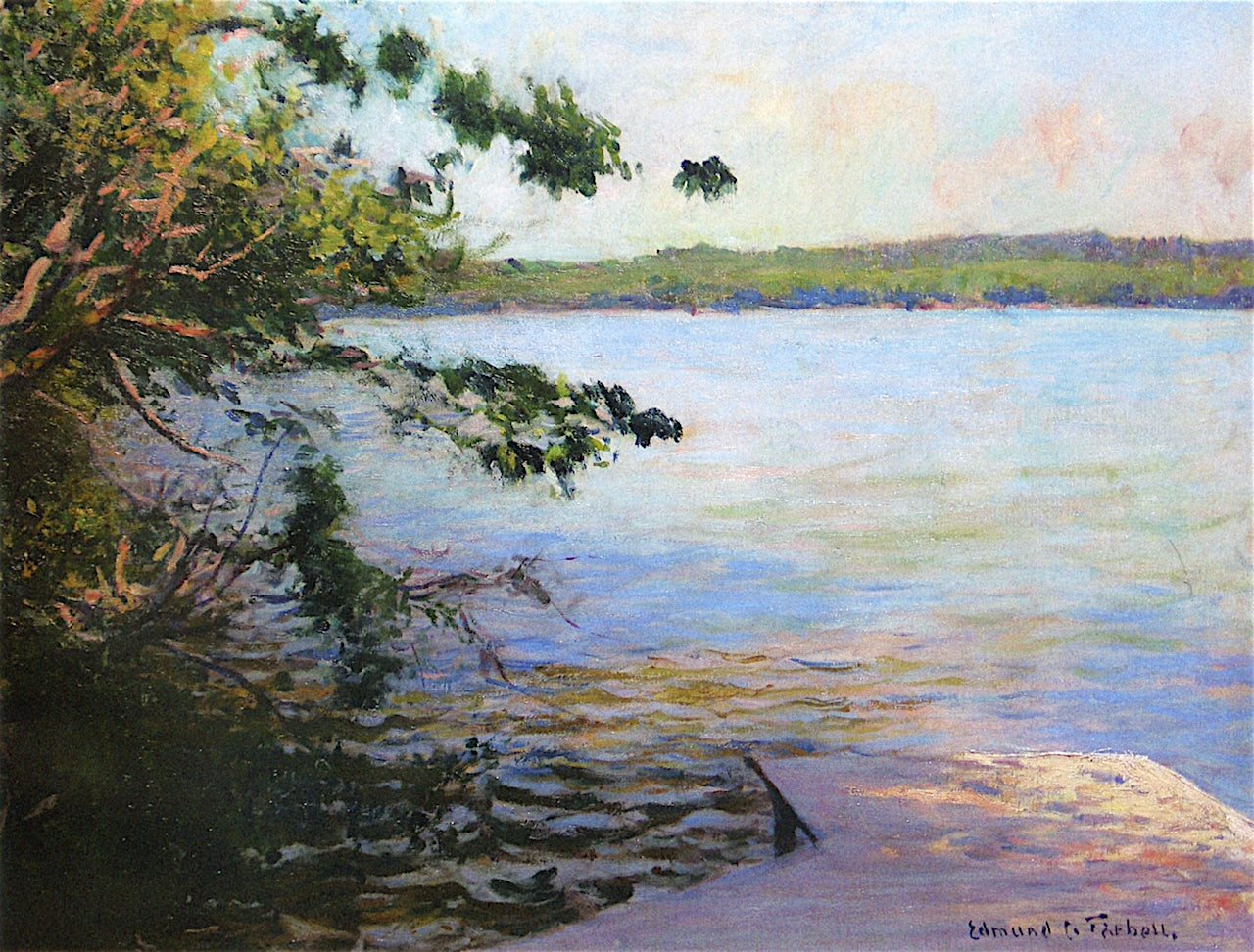 Dock, New Castle, New Hampshire by Edmund Tarbell,A3(16x12")Poster