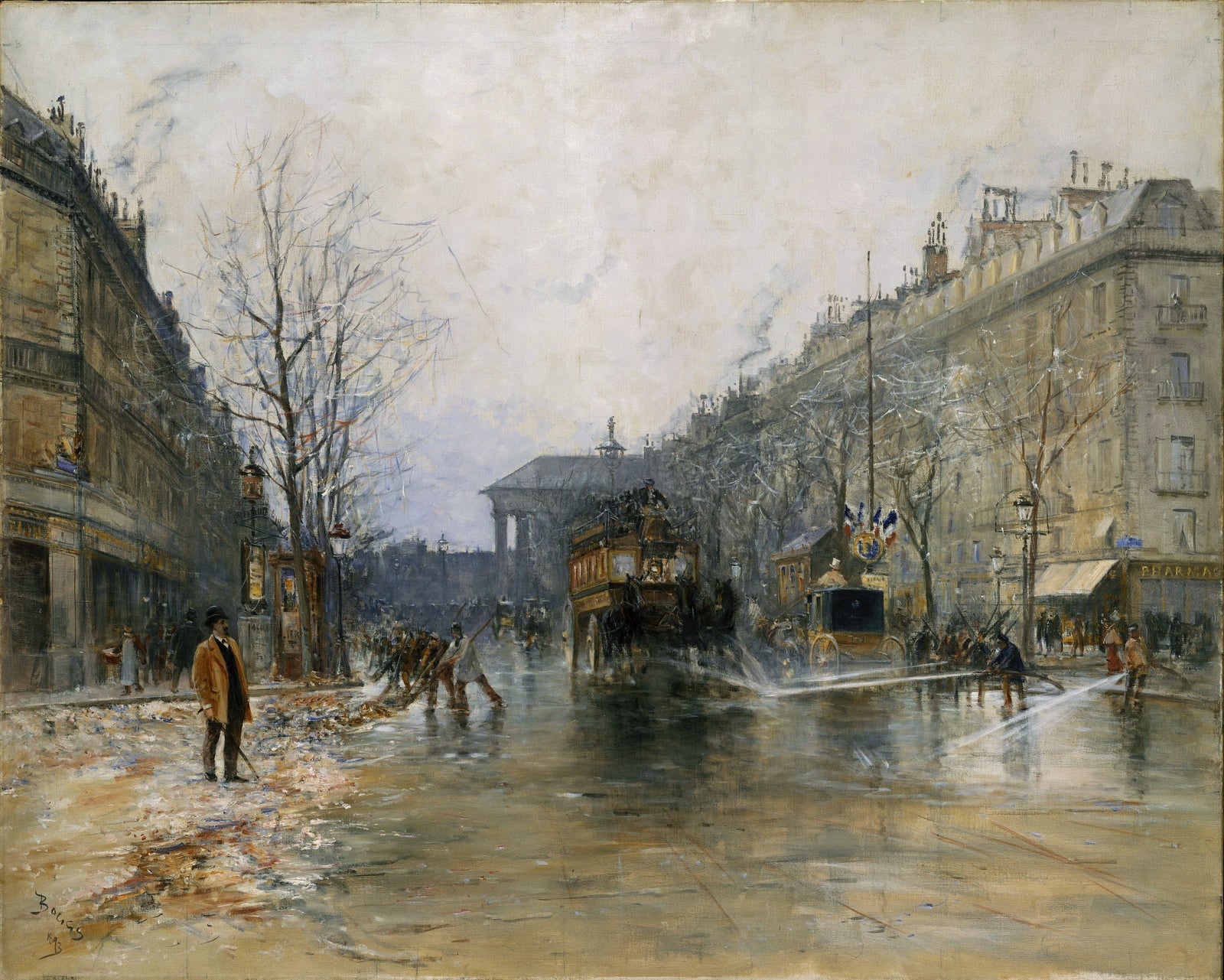 Paris Street Scene by Frank Myers Boggs,A3(16x12")Poster