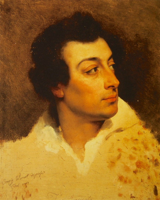 Portrait of the Painter, Filippo Agricola, vintage artwork by Horace Vernet, A3 (16x12") Poster Print