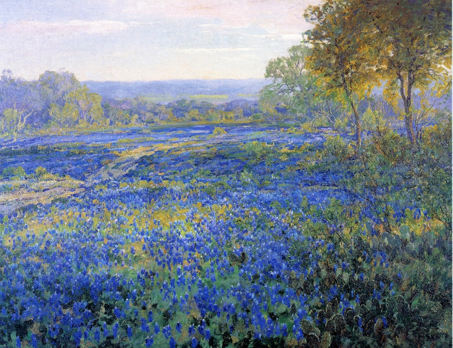Fields of Bluebonnets by Julian Onderdonk,16x12(A3) Poster