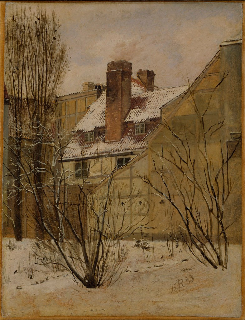 Collin's Garden in Copenhagen, vintage artwork by Jorgen Roed, A3 (16x12") Poster Print