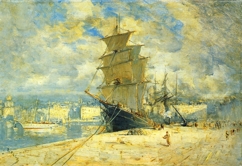 In Port by Frank Myers Boggs,A3(16x12")Poster