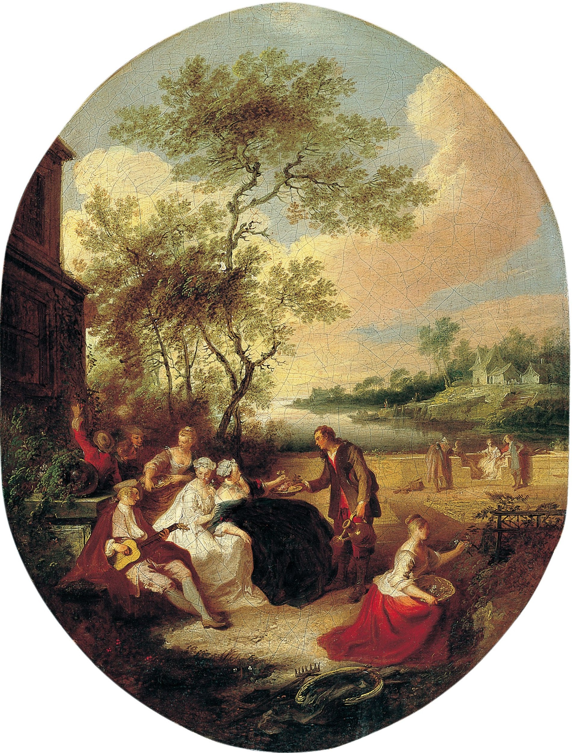 The Four Seasons 1, Spring, vintage artwork by Pierre-Antoine Quillard, 12x8" (A4) Poster