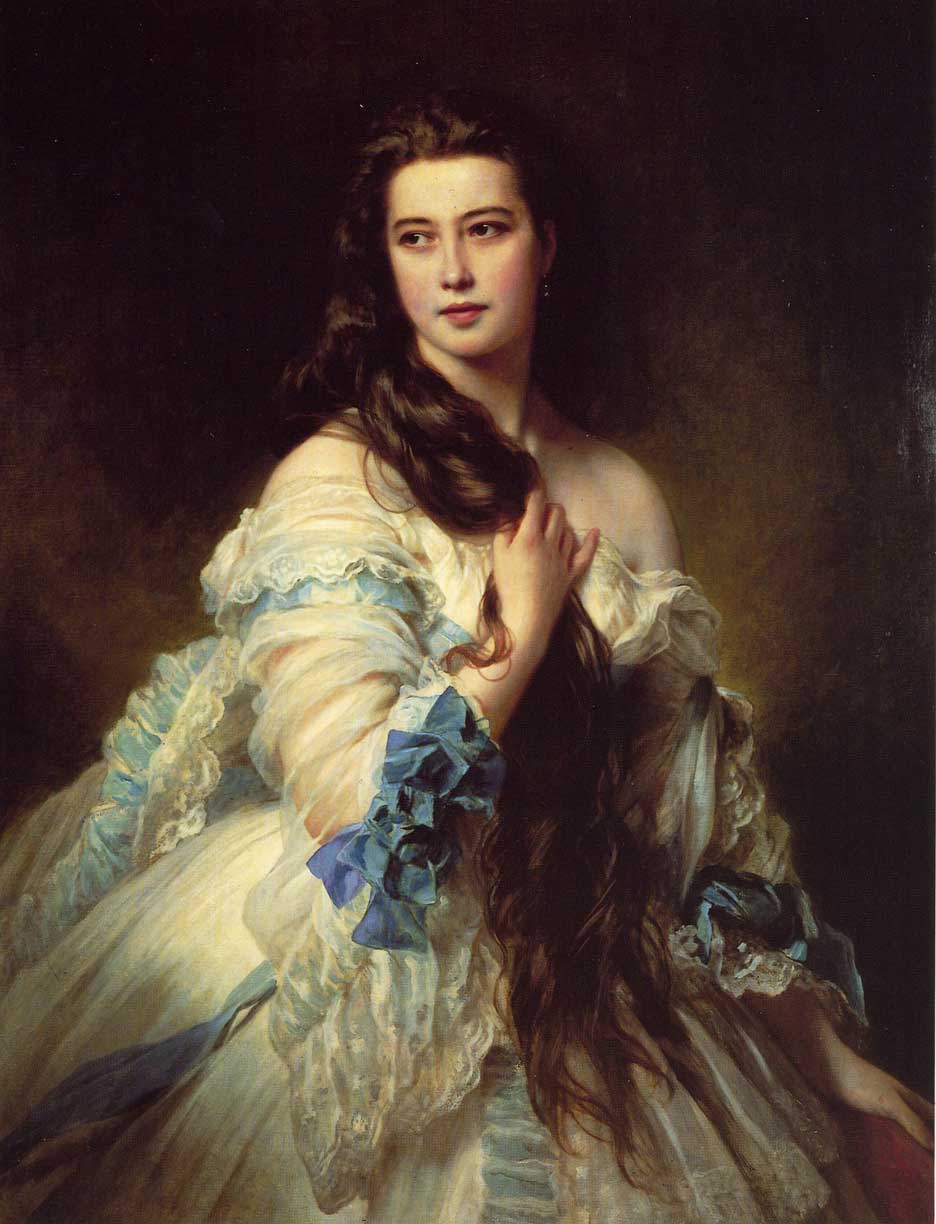 Barbe Dmitrievna Mergassov, Madame Rimsky-Korsakov, vintage artwork by Franz Xavier Winterhalter, A3 (16x12") Poster Print