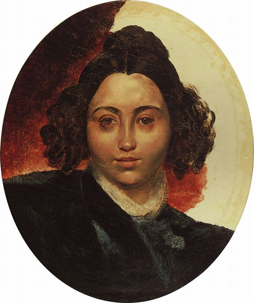 Portrait of Baroness I. I. Klodt, vintage artwork by Karl Pavlovich Brulloff, A3 (16x12") Poster Print