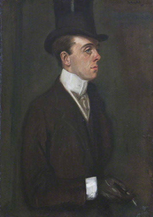 Max Beerbohm, vintage artwork by Sir William Rothenstein, 12x8" (A4) Poster