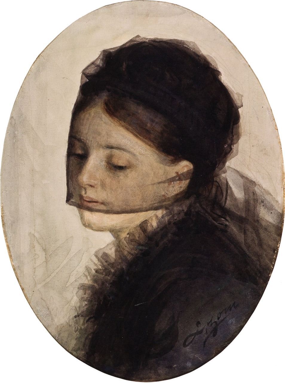 In Mourning by Anders Zorn,A3(16x12")Poster
