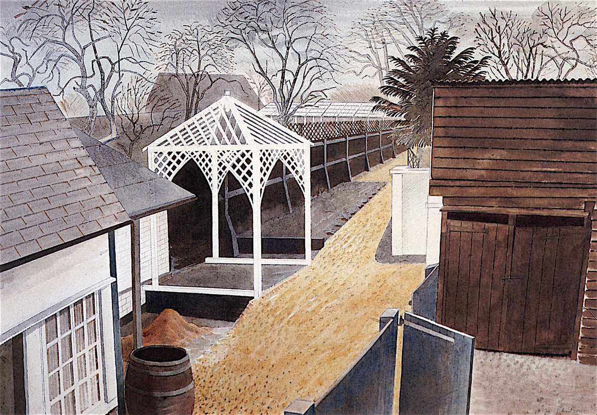 Garden Path, vintage artwork by Eric Ravilious, A3 (16x12