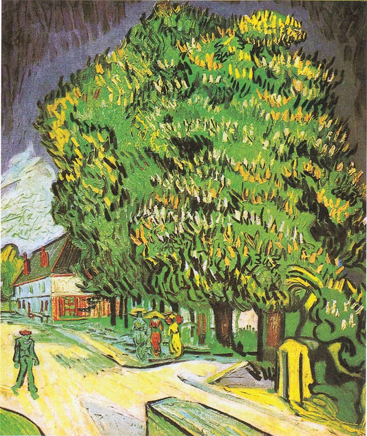 Blooming Chestnut Trees, vintage artwork by Vincent van Gogh, 12x8" (A4) Poster