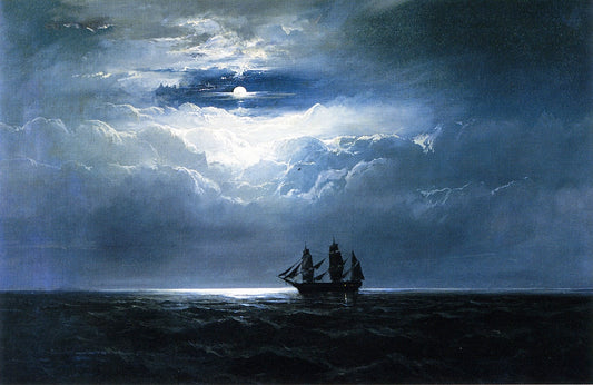 The Convict Ship T.K. Hervey, vintage artwork by James Hamilton, A3 (16x12") Poster Print