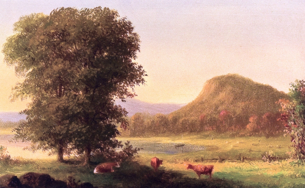 Summer Landscape with Cows, East Rock, New Haven, vintage artwork by George Henry Durrie, A3 (16x12") Poster Print