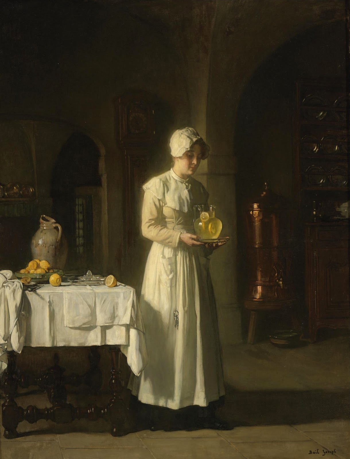 Maid with Lemonade by Claude Joseph Bail,A3(16x12")Poster