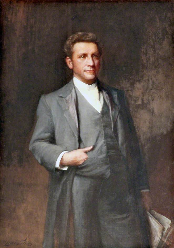 William Hesketh Lever, Later 1st Viscount of Leverhulme, vintage artwork by Sir Luke Fildes, 12x8" (A4) Poster